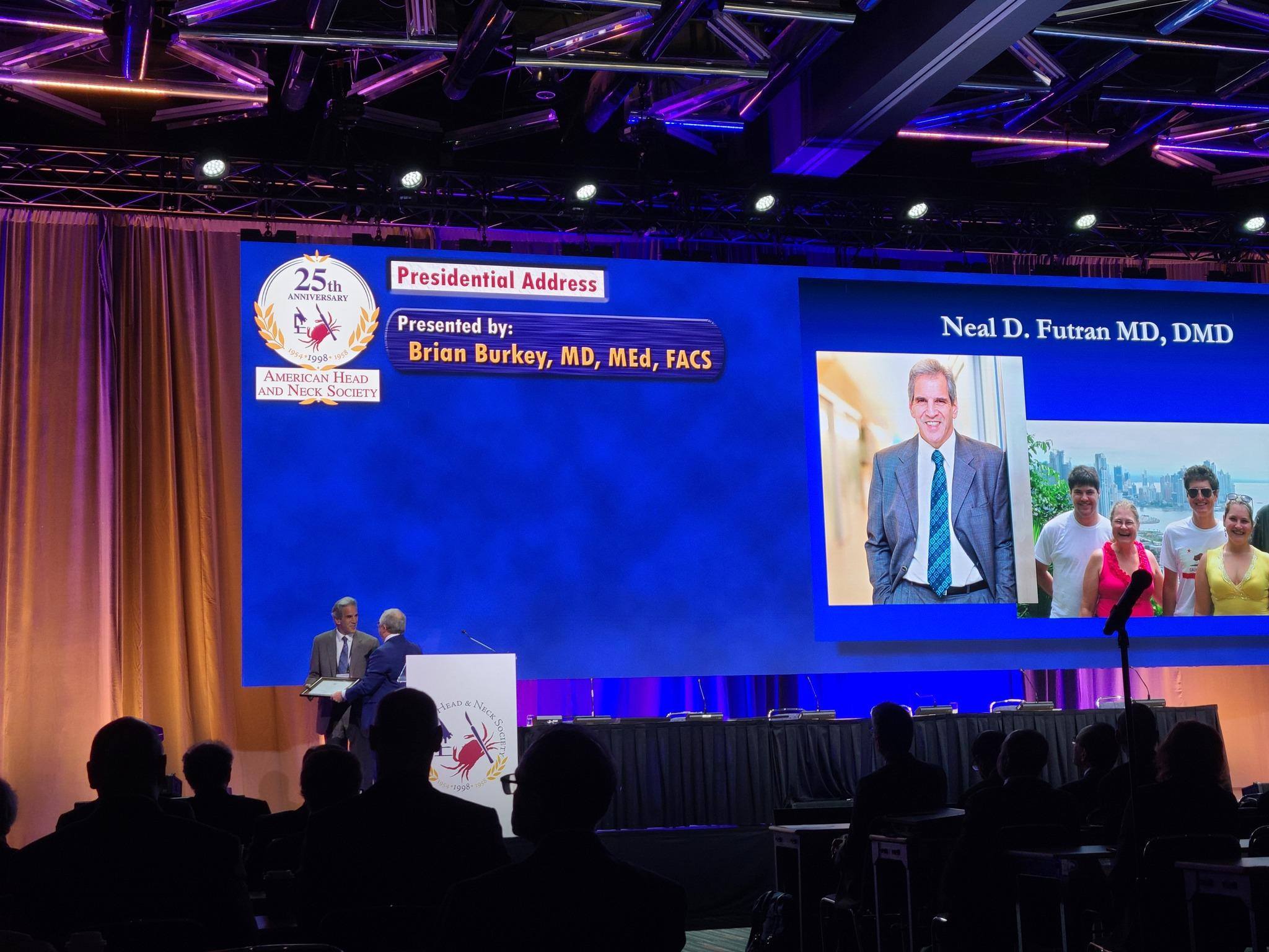Futran Awarded AHNS Presidential Citation